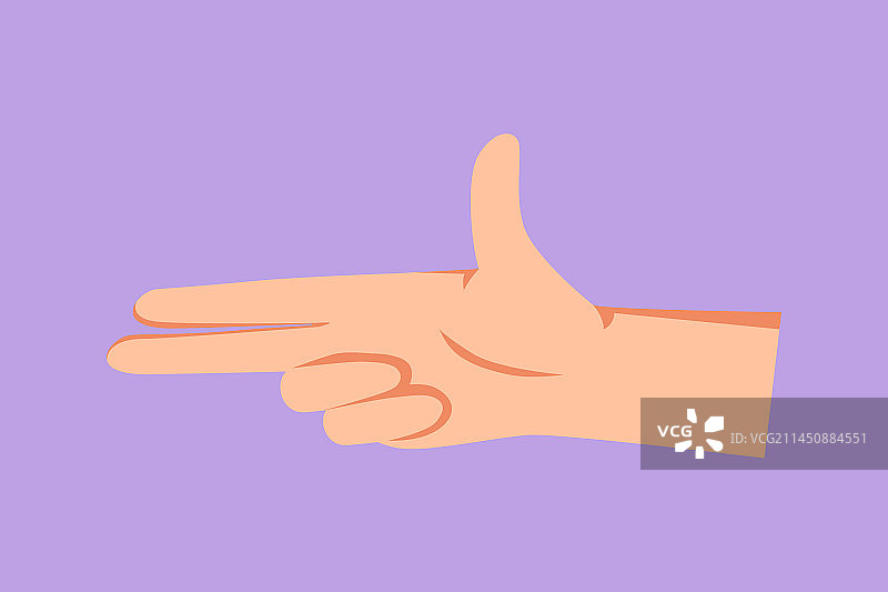 平面扁平设计手势火焰插画图片素材