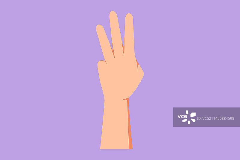 扁平风格人物手势设计图片素材