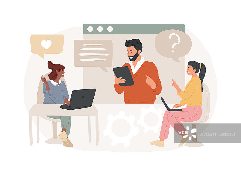 隔离讨论概念图片素材