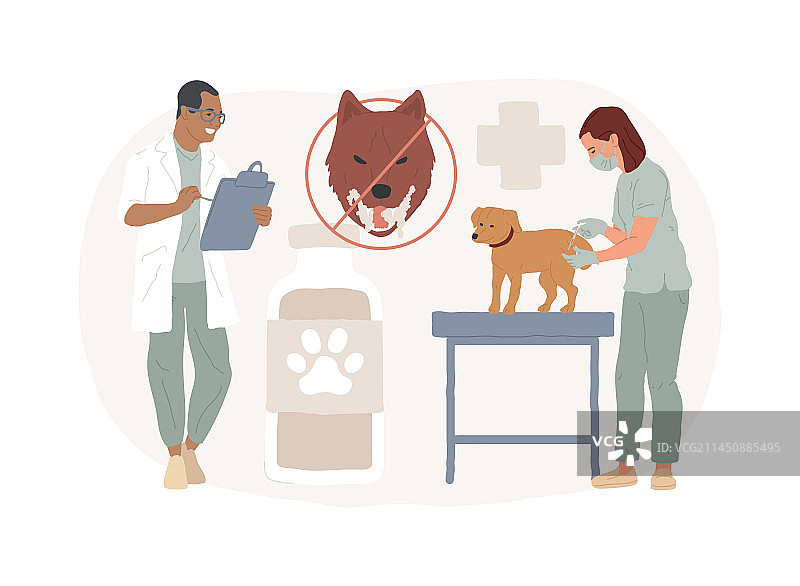 关于宠物狂犬病的独立概念图片素材