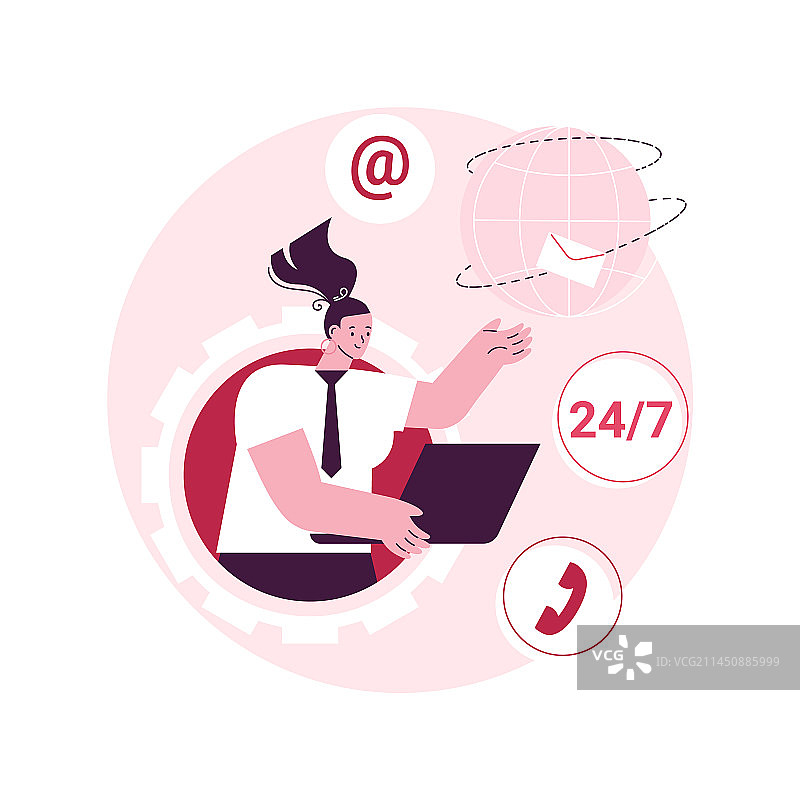 呼叫中心抽象概念图片素材