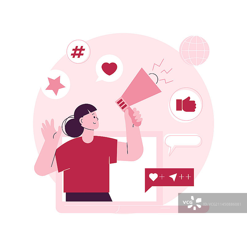 在线营销抽象概念图片素材