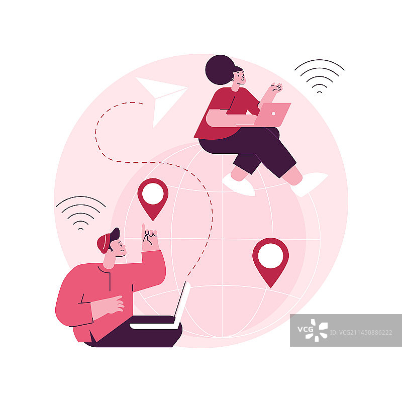 远程办公抽象概念图片素材