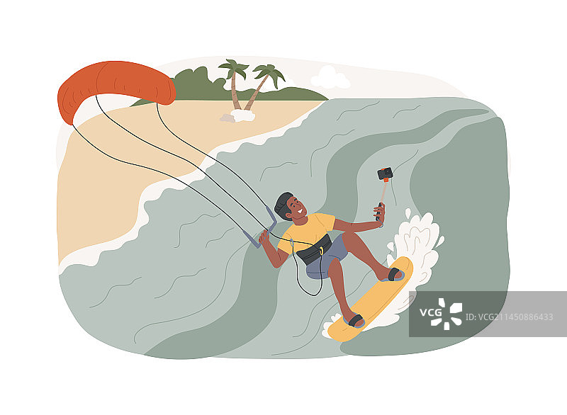 孤立的风筝冲浪概念图片素材