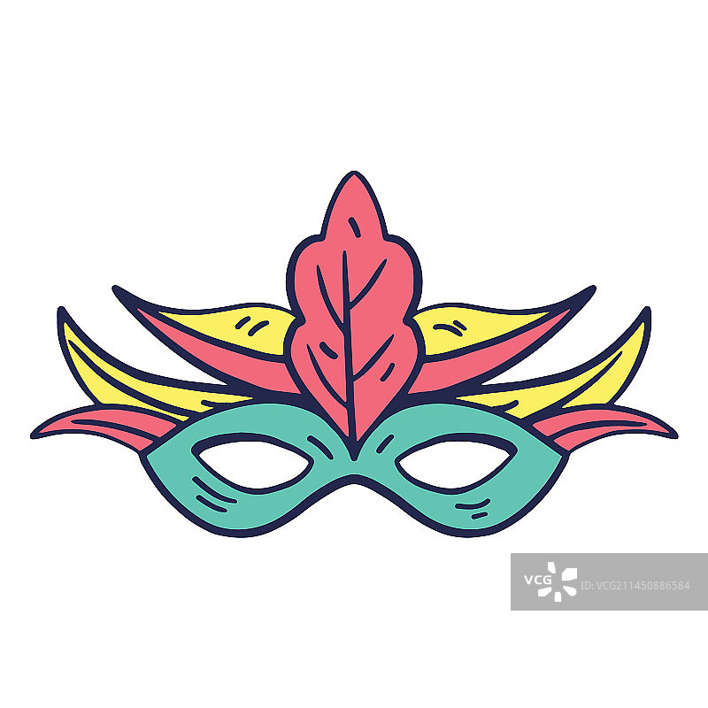 彩色狂欢节面具图片素材
