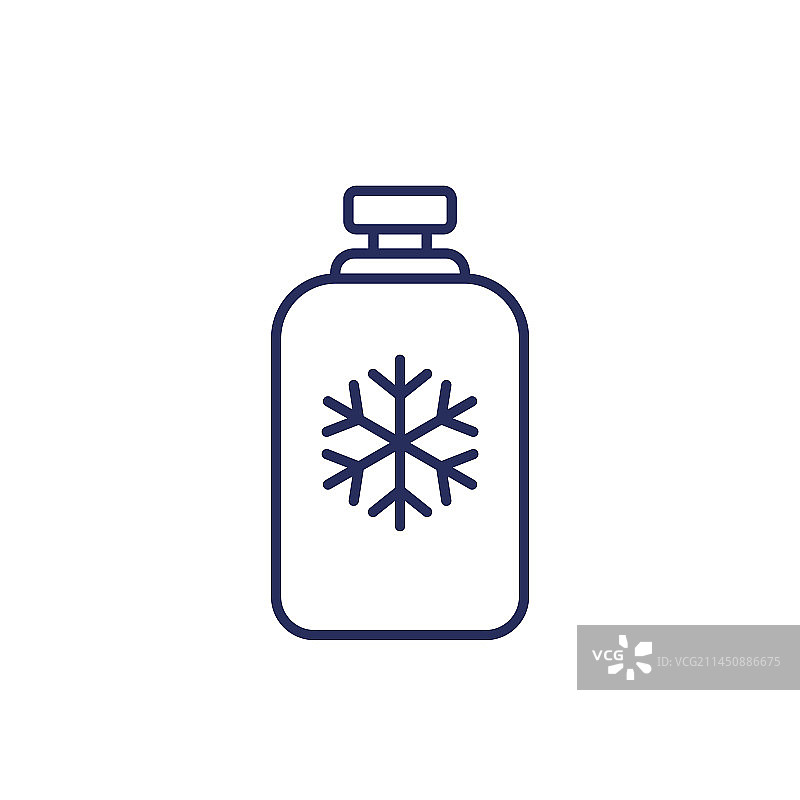 氟利昂制冷剂气罐线条图标图片素材