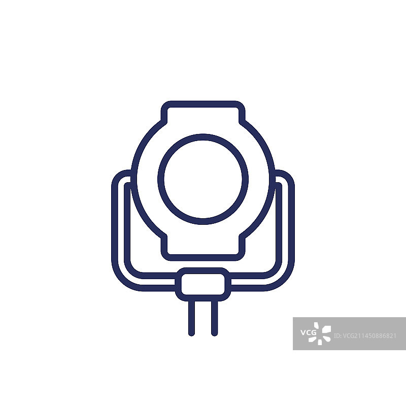 白色背景上的聚光灯线条图标图片素材