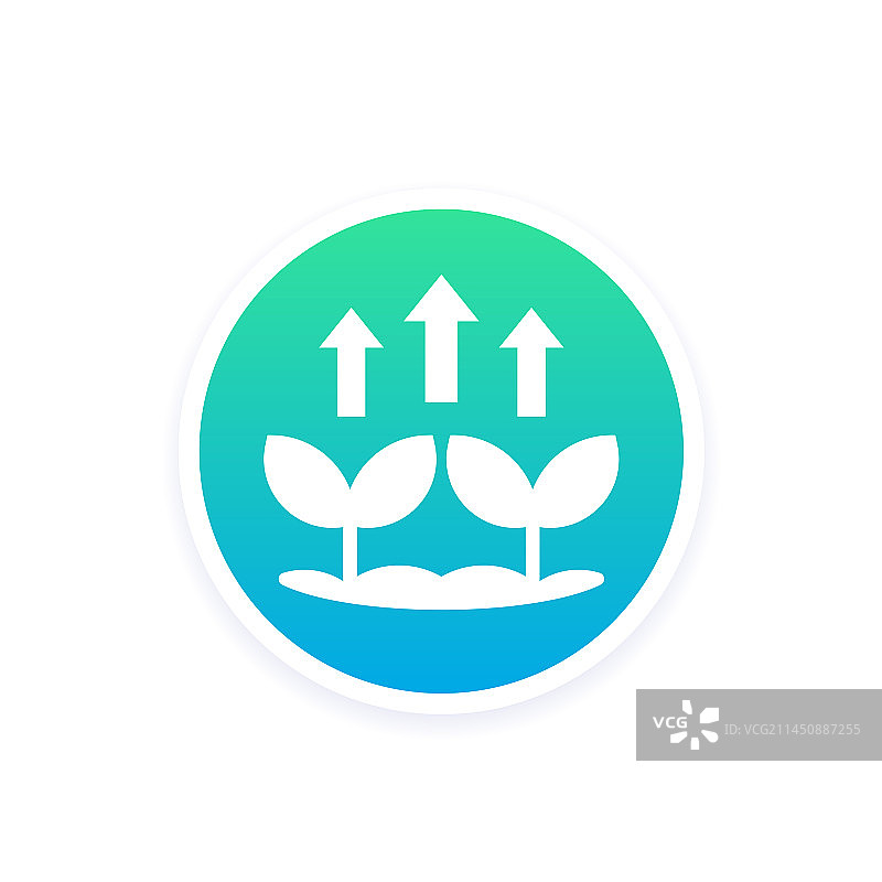 植物生长圆形图标图片素材