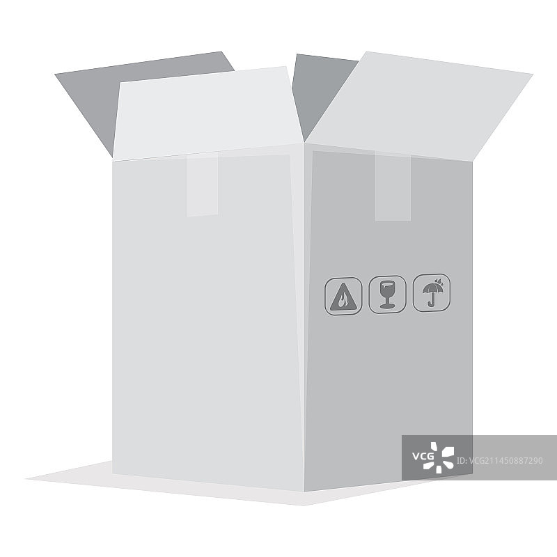 带有包裹标志的纸板箱图片素材