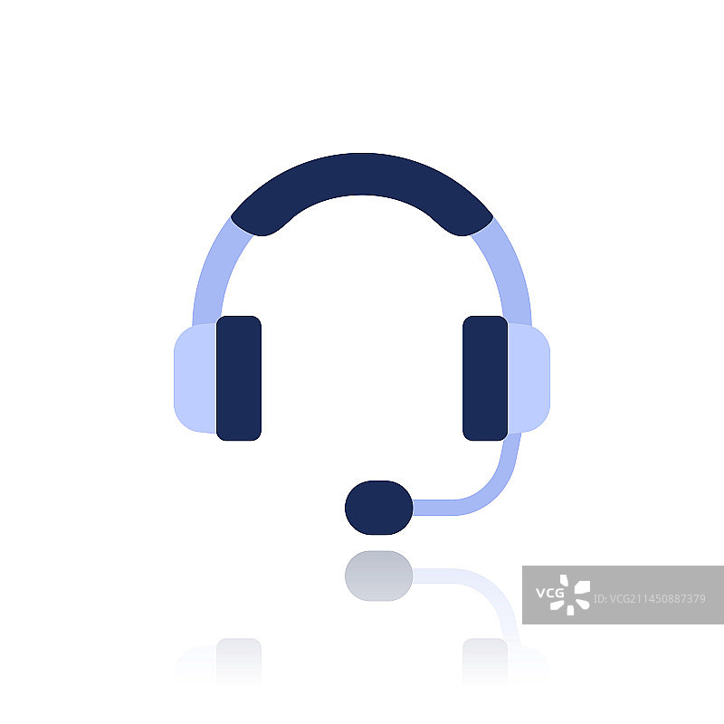 白色背景上的耳机图标图片素材