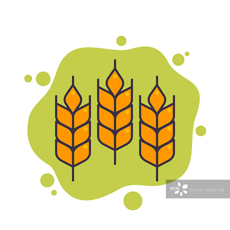 用于农业种植的麦子图标图片素材