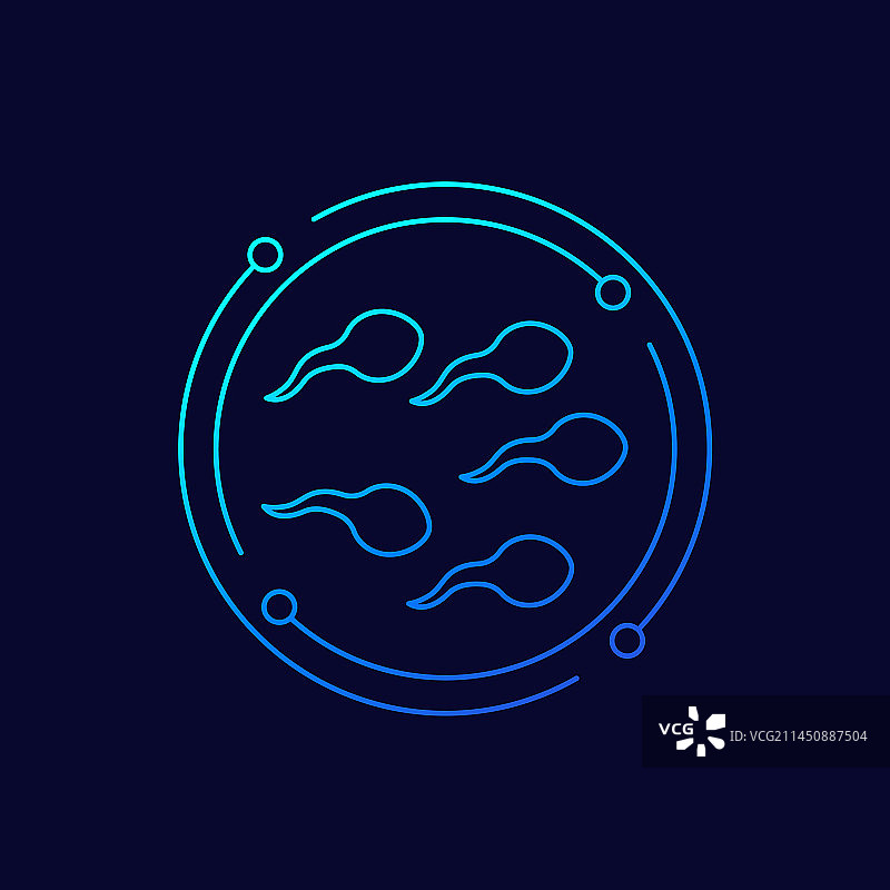 人工授精或精子线性设计图标图片素材