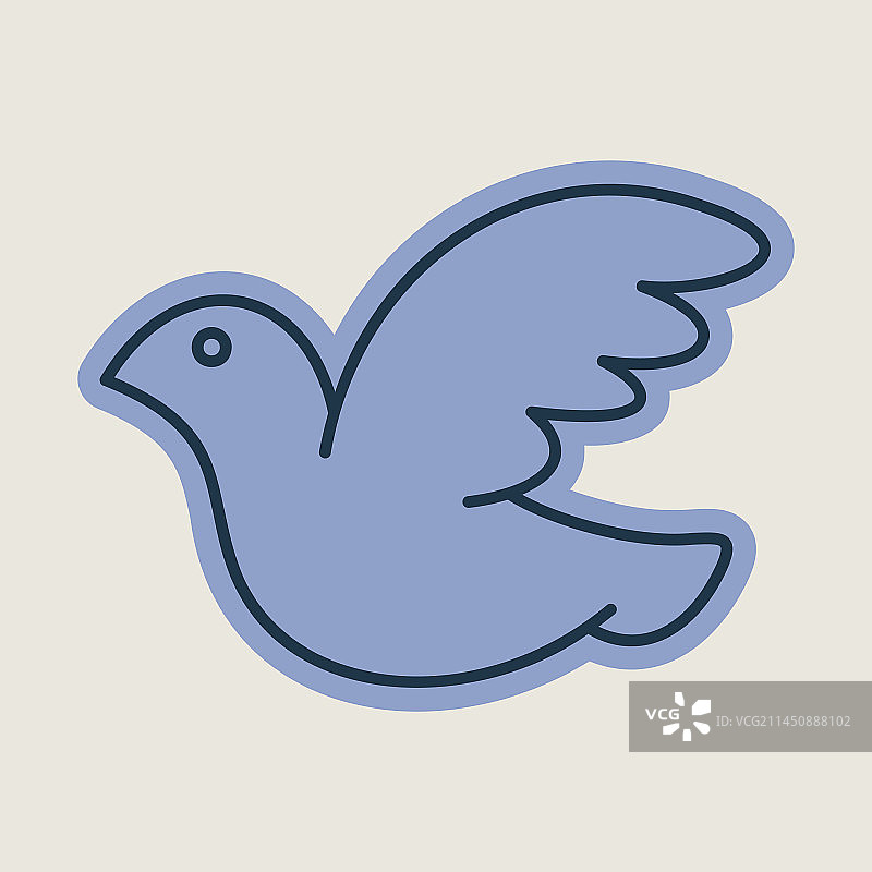 婚礼鸽子隔离图标图片素材