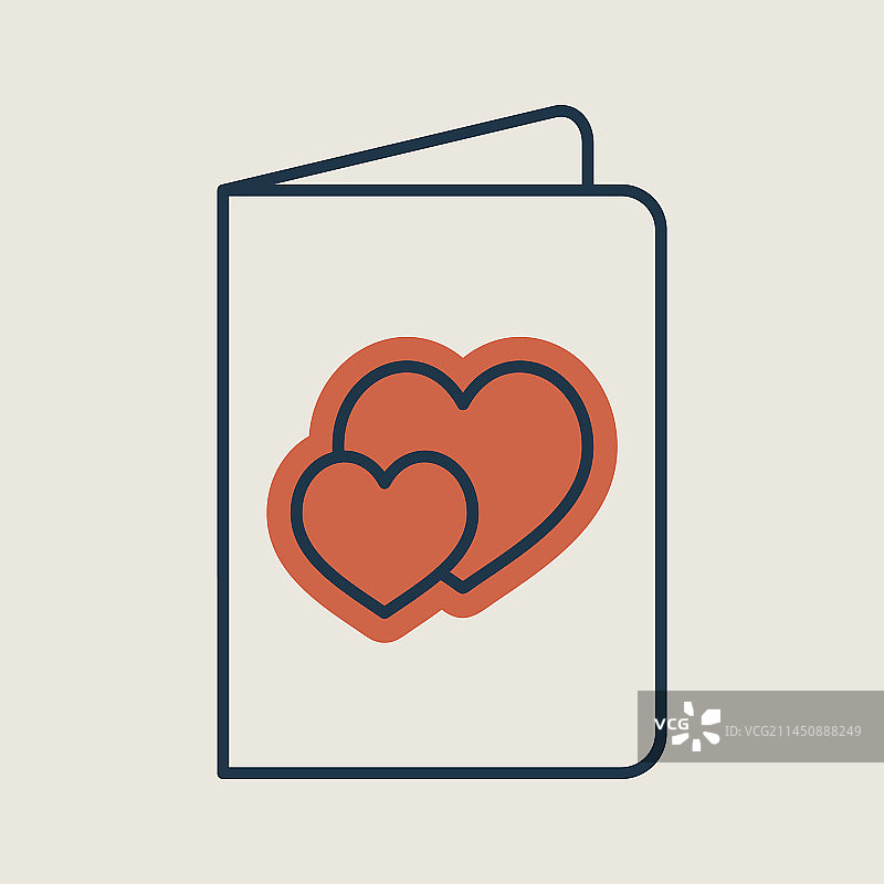 爱心图标贺卡图片素材