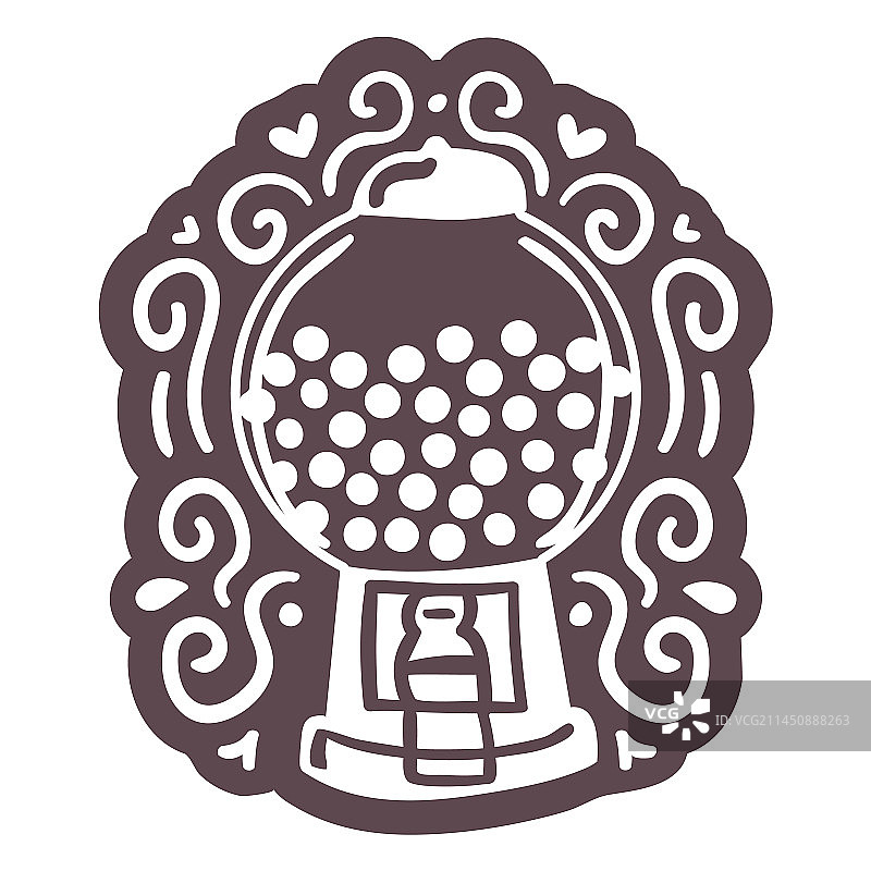 糖果机剪影图片素材