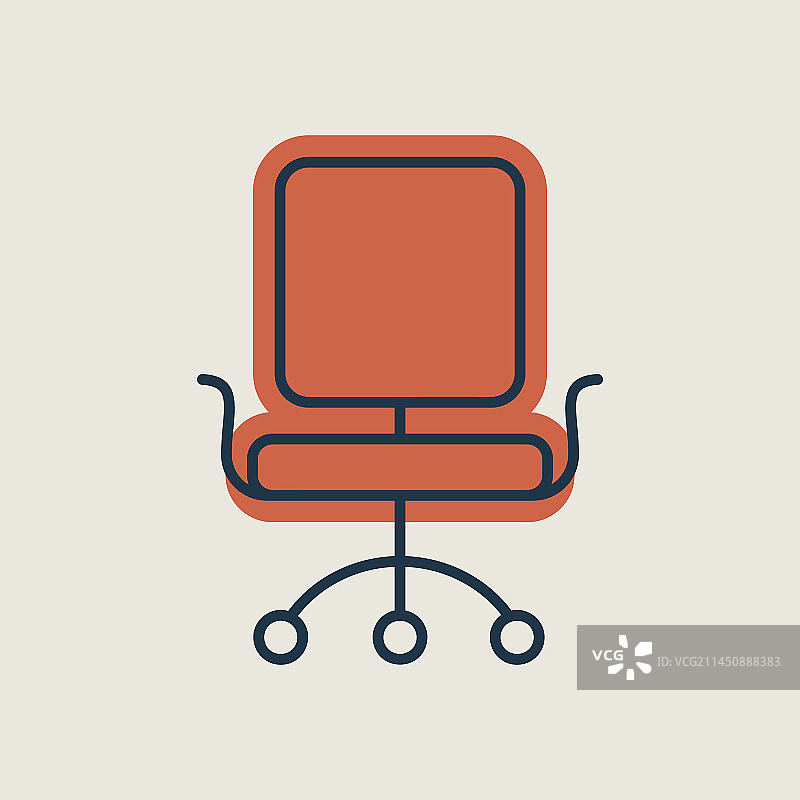 办公椅轮廓图标商业标志图片素材