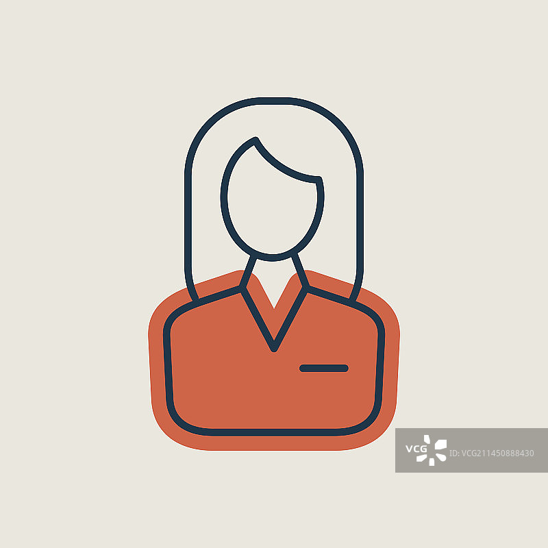 女士轮廓用户图标商务符号图片素材