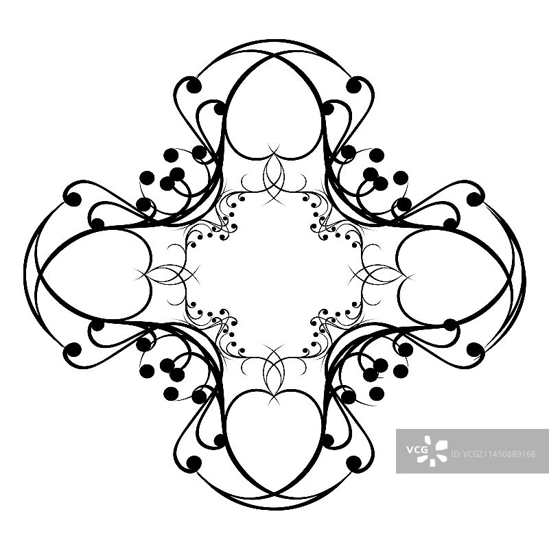 书法圆形装饰框架3图片素材