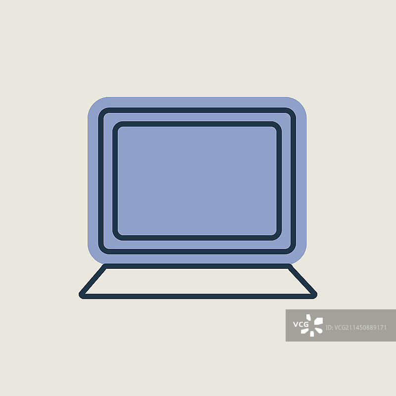 笔记本电脑轮廓图标工作区标志图片素材