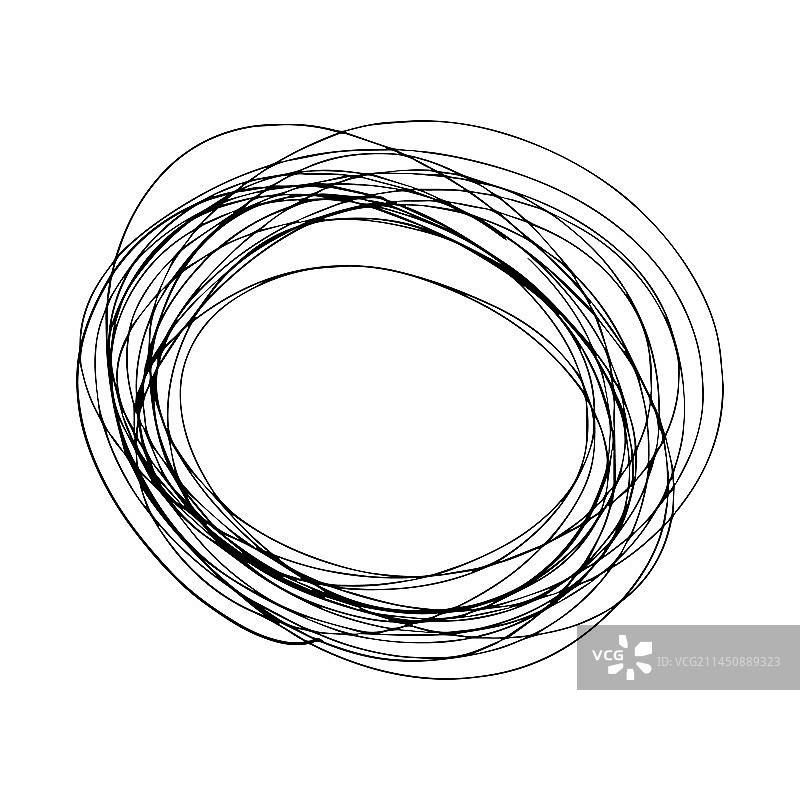 手绘黑墨水乱圈图片素材
