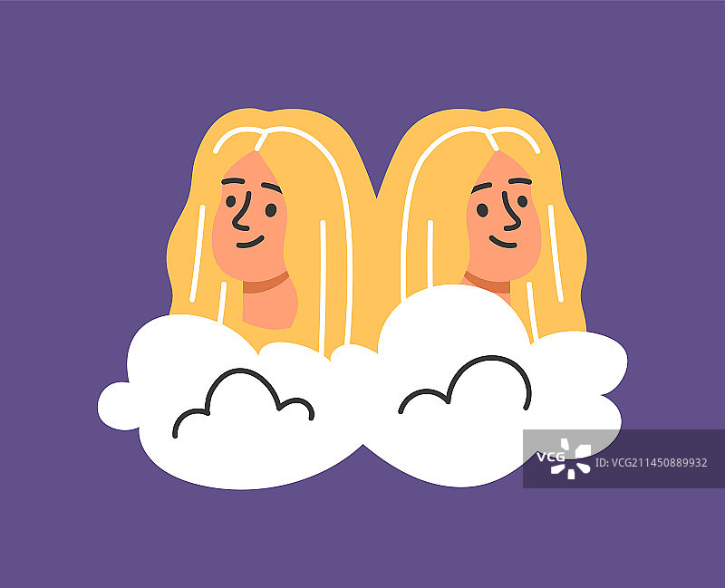 占星术黄道双子座概念图片素材