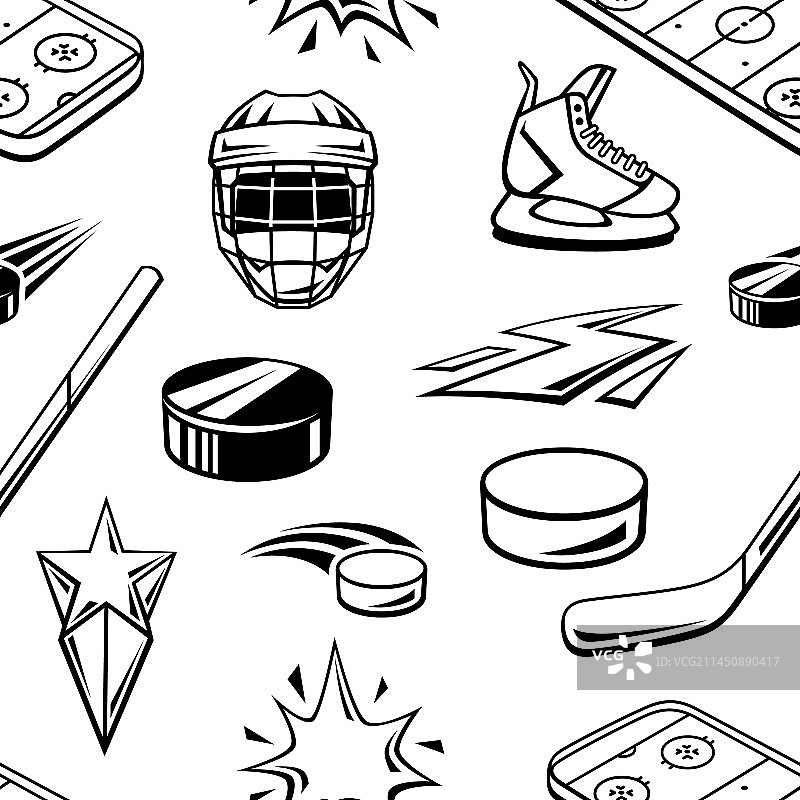 冰球运动俱乐部用品图案图片素材