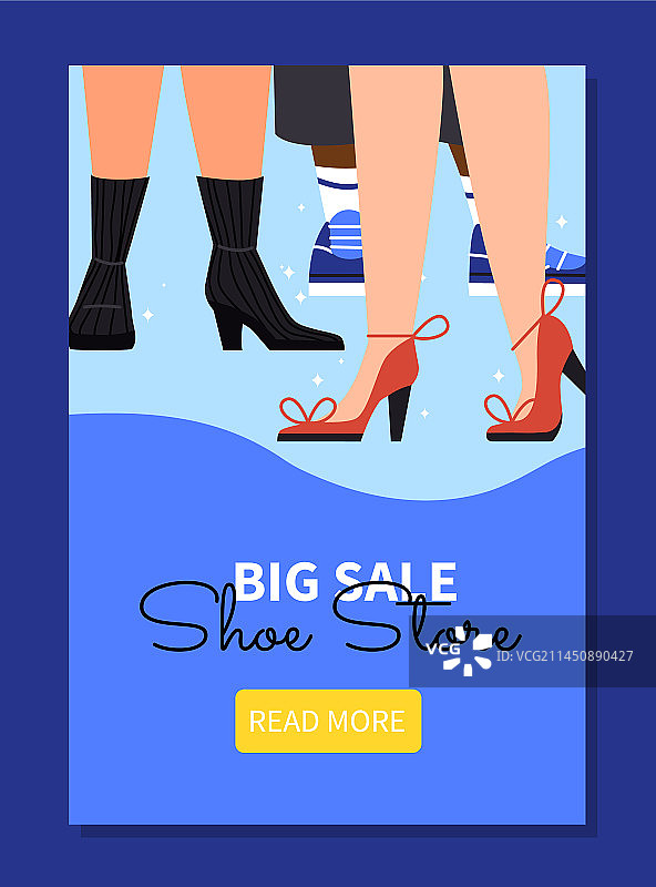 蓝色鞋子概念宣传单图片素材
