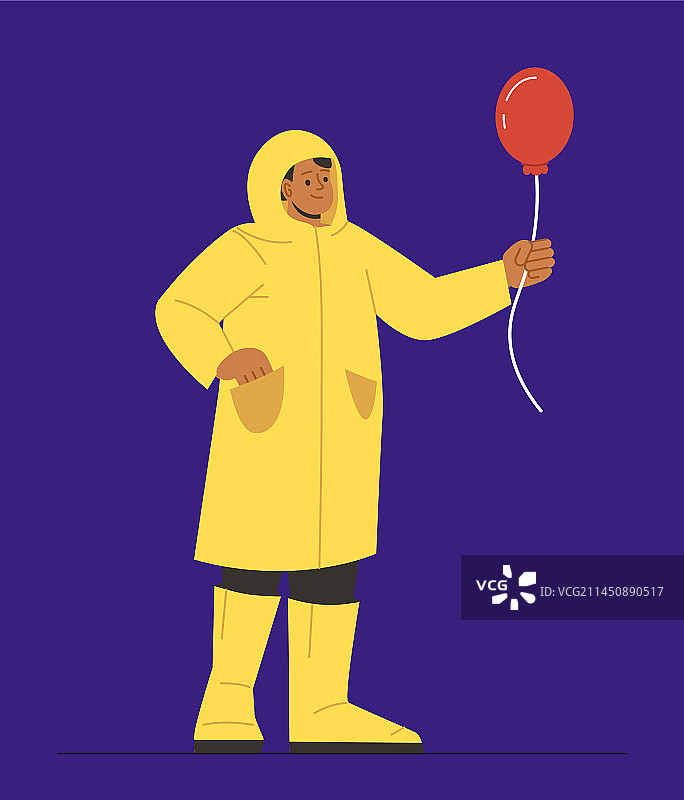 黄色外套万圣节服装概念图片素材