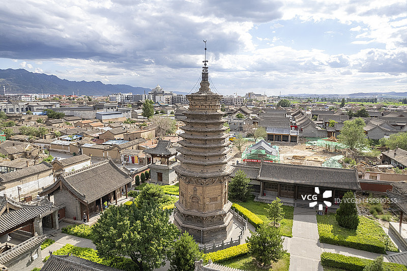 浑源县圆觉寺舍利砖塔古建筑图片素材
