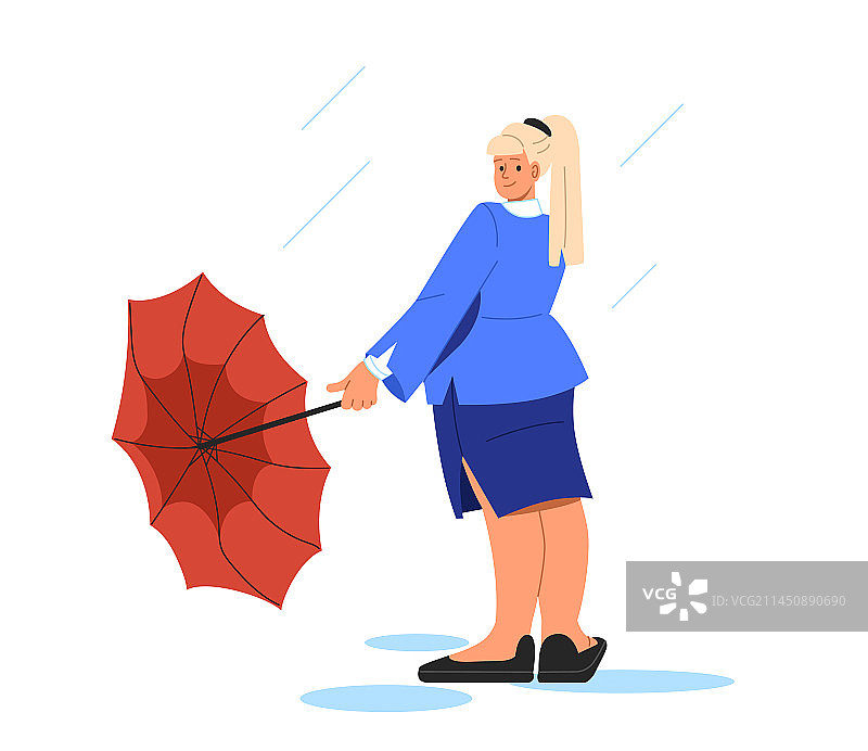 拿着雨伞的女人图片素材