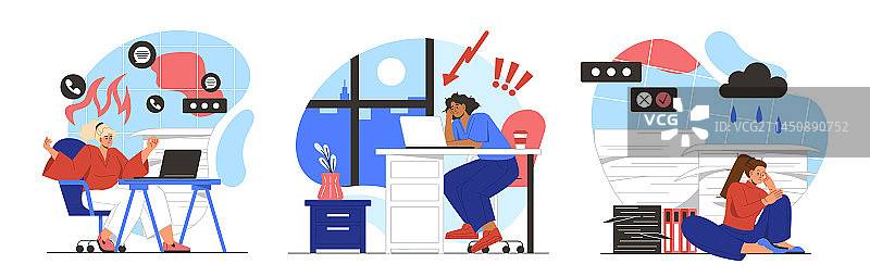 专业人士倦怠场景合集图片素材