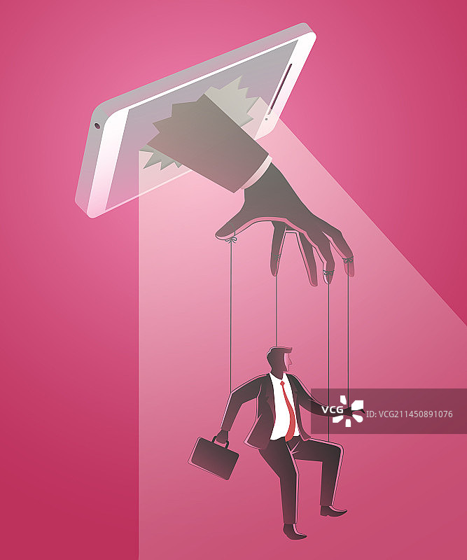 商务概念：商人被操控图片素材