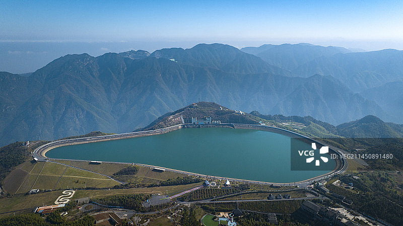 浙江安吉江南天池 天荒坪水库图片素材
