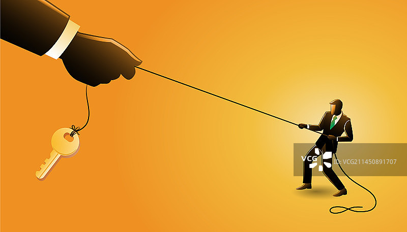 拉绳子的商务人士图片素材