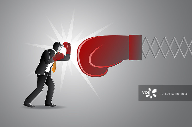 与目标抗争的商人商业理念图片素材