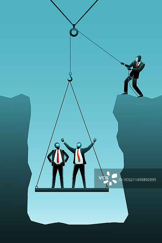 商务概念：商人帮助合作伙伴图片素材