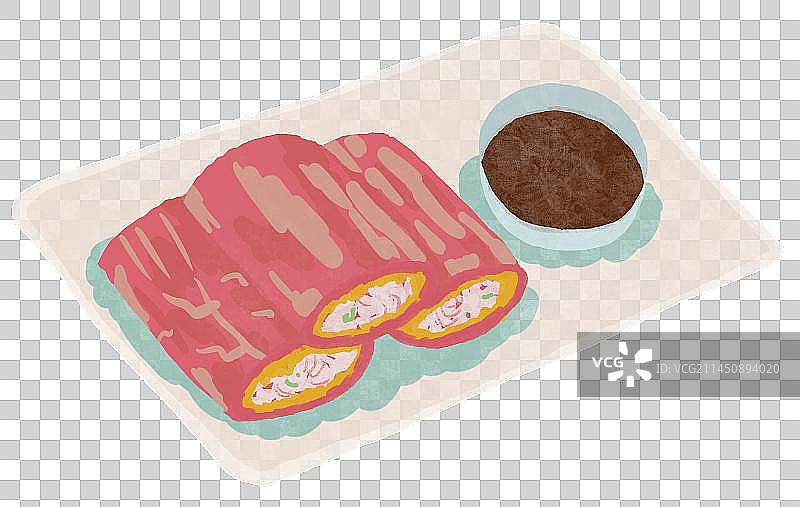 鲜虾红米肠图片素材