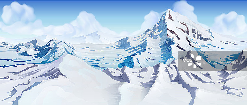 雪山山峰背景图片素材