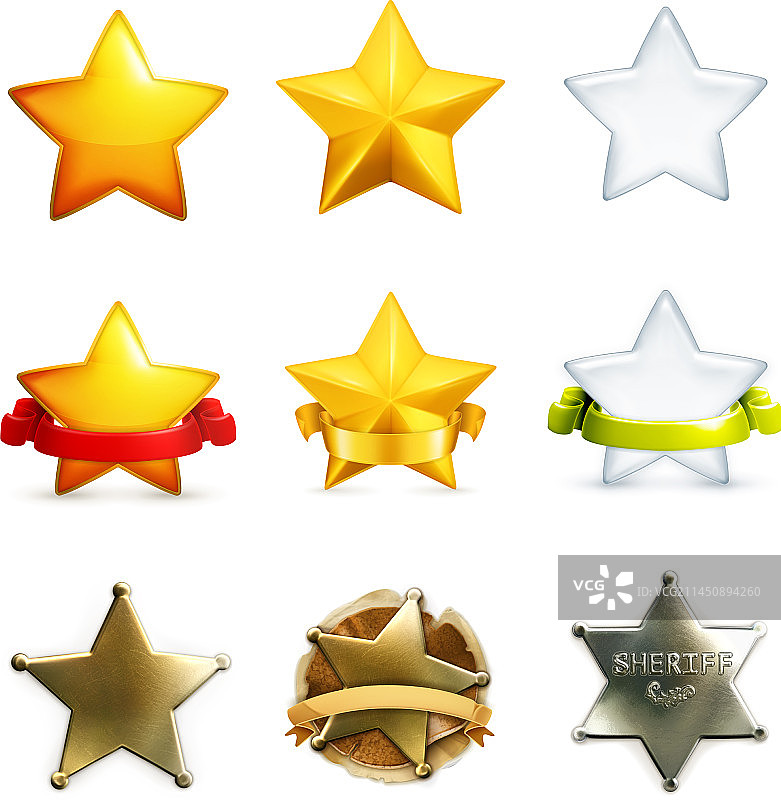 星星图标集图片素材