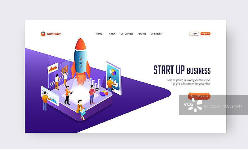 创业公司网站或着陆页图片素材