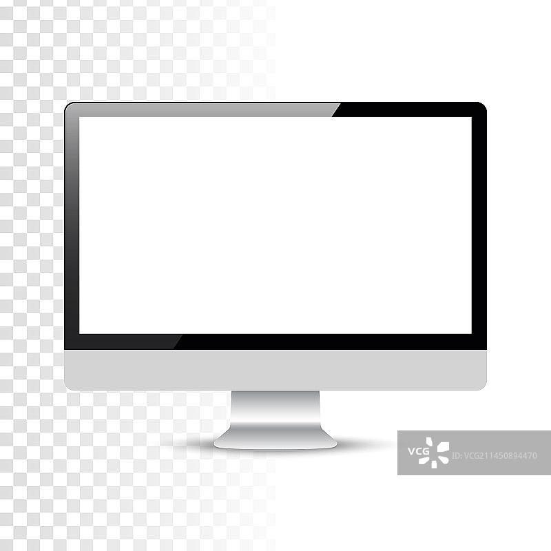 逼真电脑显示器隔离背景图片素材