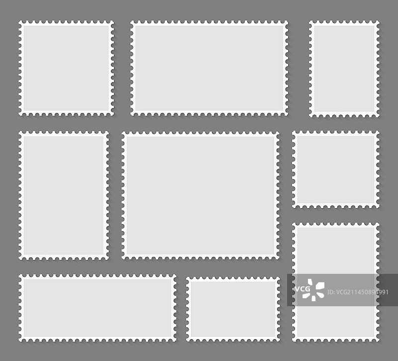 空白邮票合集图片素材