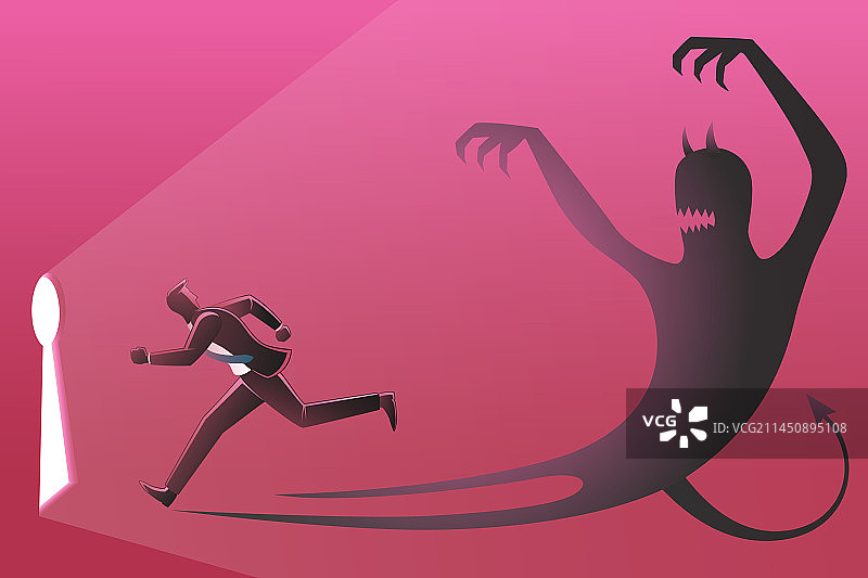 商人奔向钥匙孔图片素材