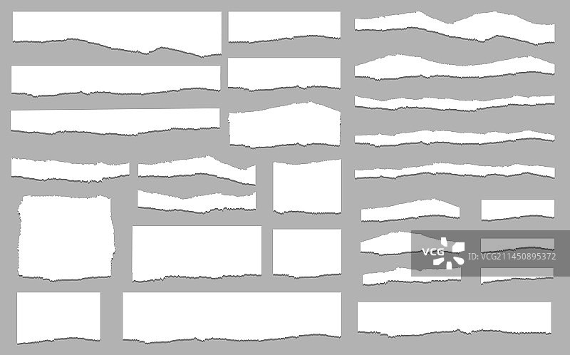 分层撕裂的纸张套装图片素材