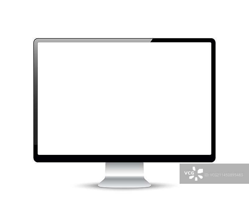 逼真电脑显示器隔离背景图片素材