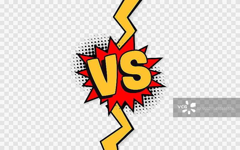 字母VS对战标志设计图片素材