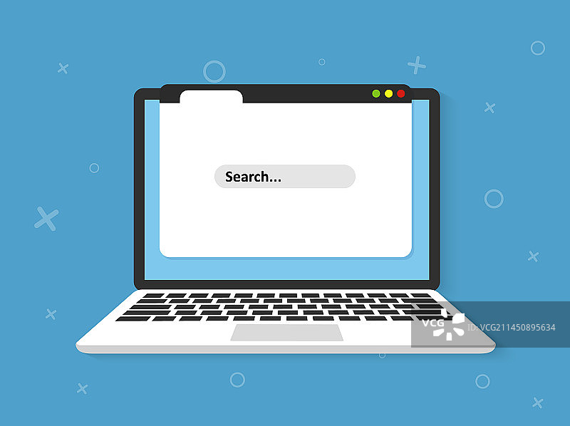 笔记本电脑搜索概念图片素材