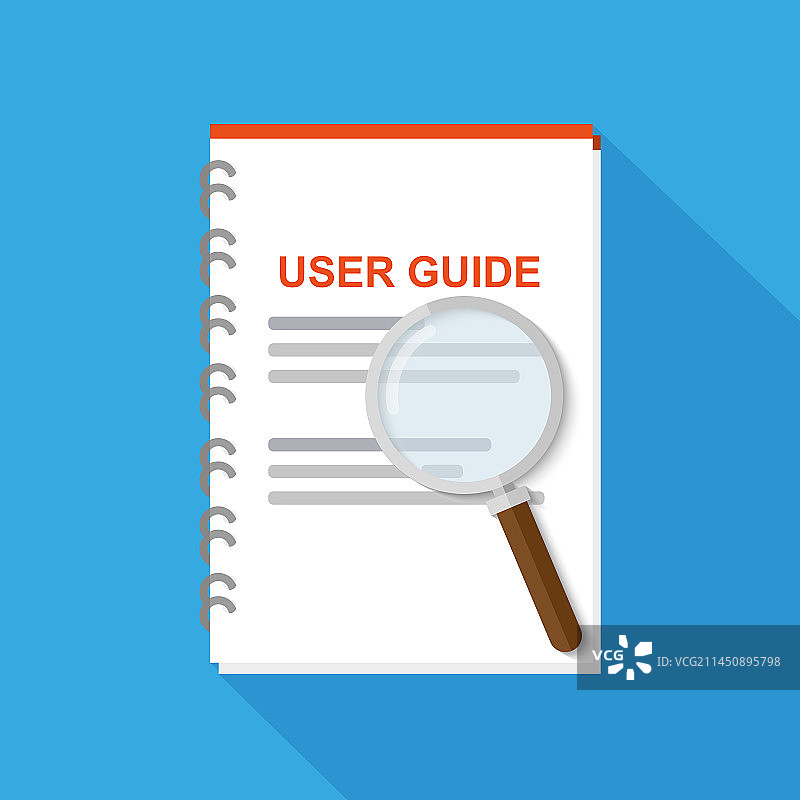 用户手册扁平图标概念的用户指南图标图片素材