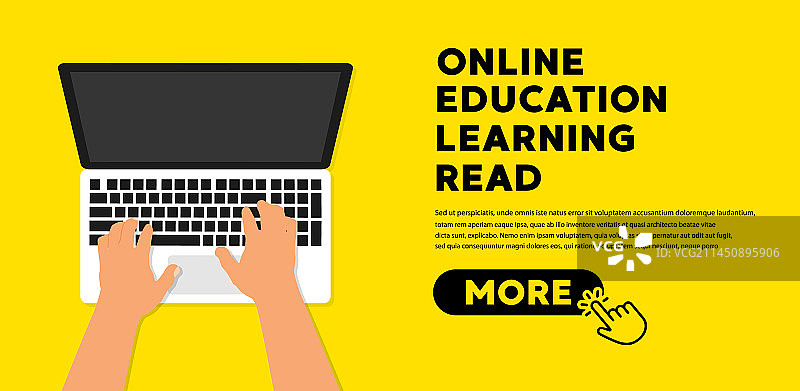 在线教育概念banner扁平书籍图标图片素材