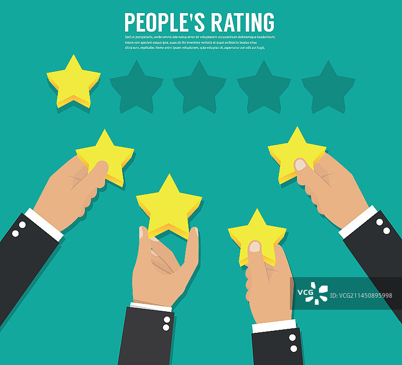 扁平设计星级评分图片素材
